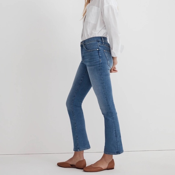 Madewell Mid-rise Kick Out Crop Jeans - 33 - Picture 2 of 8